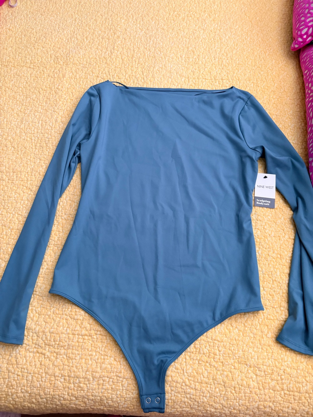 Nine West Long Sleeve Sculpting Bodysuit
